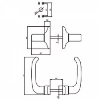 doppia maniglia VIOLA disegno tecnico